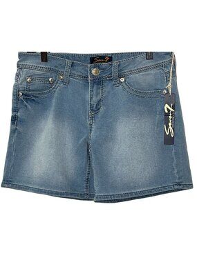 Seven7 Denim Shorts Womens Size 4 Light Wash Stretch Casual